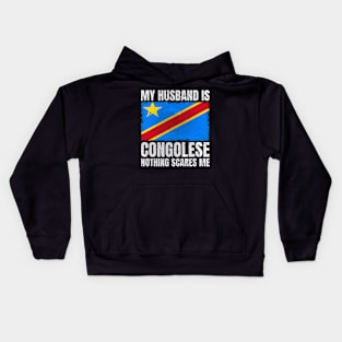 My Husband is Congolese for Wife DR Congo Congolese Husband Kids Hoodie